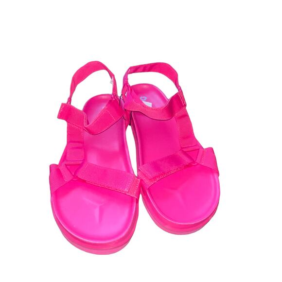 GAP Barbie Core y2k Sporty Strap Sandals Sizzling Fuchsia Pink NWTs 12 - Picture 4 of 10